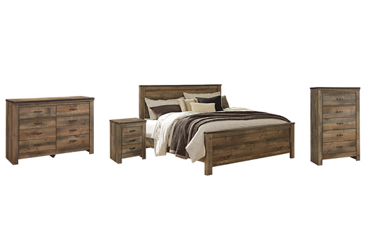 Trinell King Panel Bed with Dresser, Chest and Nightstand