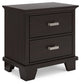 Covetown California King Panel Bed with Mirrored Dresser and Nightstand