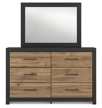 Load image into Gallery viewer, Vertani Twin Panel Bed with Mirrored Dresser and 2 Nightstands
