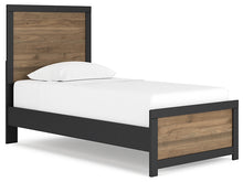 Load image into Gallery viewer, Vertani Twin Panel Bed with Mirrored Dresser and 2 Nightstands
