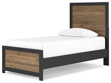 Load image into Gallery viewer, Vertani Twin Panel Bed with Mirrored Dresser and 2 Nightstands
