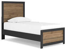 Load image into Gallery viewer, Vertani Twin Panel Bed with Mirrored Dresser and Nightstand
