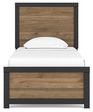 Load image into Gallery viewer, Vertani Twin Panel Bed with Storage with Mirrored Dresser and Chest
