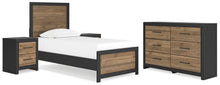 Load image into Gallery viewer, Vertani Twin Panel Bed with Dresser and 2 Nightstands
