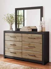 Load image into Gallery viewer, Vertani Full Panel Bed with Mirrored Dresser
