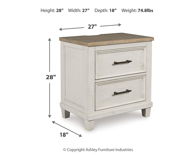 Shaybrock King Panel Bed with Mirrored Dresser and Nightstand