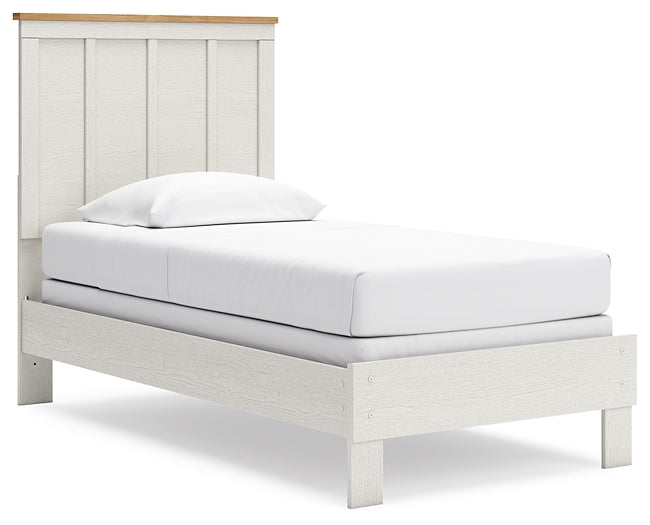 Linnocreek Twin Panel Bed with Nightstand