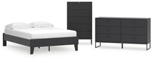 Load image into Gallery viewer, Socalle Full Platform Bed with Dresser and Chest
