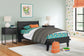 Socalle Twin Panel Platform Bed with Nightstand