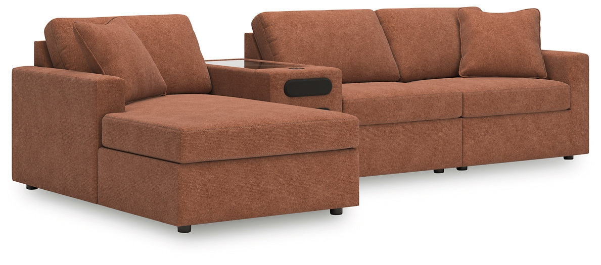 Modmax 4-Piece Sectional with Chaise and Audio Console