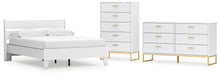 Load image into Gallery viewer, Socalle Full Panel Platform Bed with Dresser and Chest
