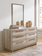 Load image into Gallery viewer, Hasbrick Queen Panel Bed with Mirrored Dresser, Chest and Nightstand
