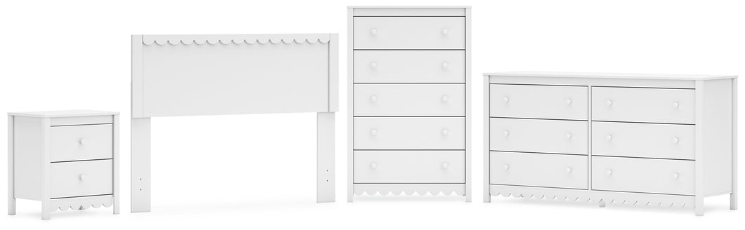 Hallityn Full Panel Headboard with Dresser, Chest and Nightstand