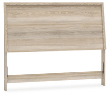 Load image into Gallery viewer, Hasbrick King Panel Headboard with Mirrored Dresser and 2 Nightstands
