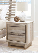 Load image into Gallery viewer, Hasbrick King Panel Headboard with Mirrored Dresser and 2 Nightstands
