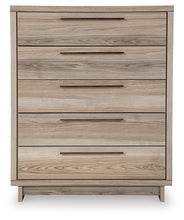 Load image into Gallery viewer, Hasbrick King Panel Headboard with Mirrored Dresser, Chest and Nightstand
