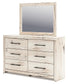 Lawroy Queen Panel Bed with Mirrored Dresser and Nightstand