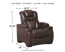 Load image into Gallery viewer, Warnerton PWR Recliner/ADJ Headrest
