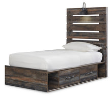 Load image into Gallery viewer, Drystan Full Panel Bed with 4 Storage Drawers with Mirrored Dresser, Chest and Nightstand
