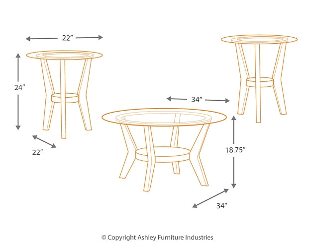 Fantell Occasional Table Set (3/CN)