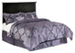 Maribel Full Panel Headboard with Mirrored Dresser, Chest and Nightstand