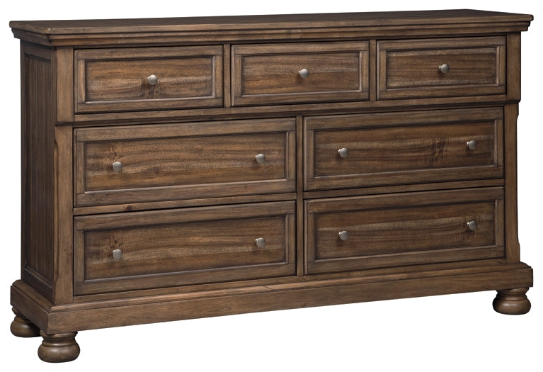 Flynnter  Panel Bed With Dresser