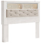 Altyra Queen Bookcase Headboard with Mirrored Dresser, Chest and Nightstand