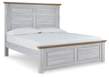 Load image into Gallery viewer, Haven Bay King Panel Bed with Mirrored Dresser and 2 Nightstands
