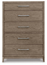 Load image into Gallery viewer, Chrestner California King Panel Bed with Mirrored Dresser and Chest
