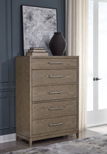 Load image into Gallery viewer, Chrestner California King Panel Bed with Mirrored Dresser and Chest
