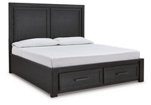 Load image into Gallery viewer, Foyland California King Panel Storage Bed with Mirrored Dresser and 2 Nightstands
