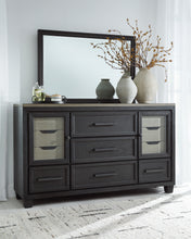 Load image into Gallery viewer, Foyland California King Panel Storage Bed with Mirrored Dresser and 2 Nightstands
