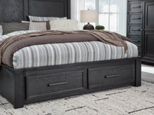 Load image into Gallery viewer, Foyland California King Panel Storage Bed with Mirrored Dresser and 2 Nightstands
