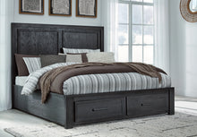 Load image into Gallery viewer, Foyland California King Panel Storage Bed with Mirrored Dresser and 2 Nightstands
