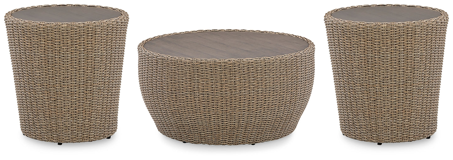 Danson Outdoor Coffee Table with 2 End Tables