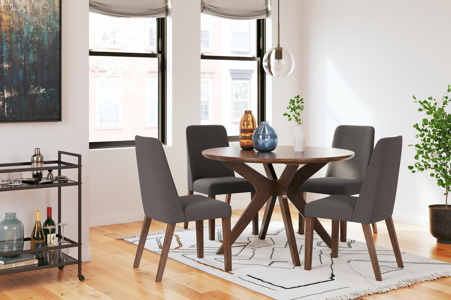 Lyncott Dining Table and 4 Chairs