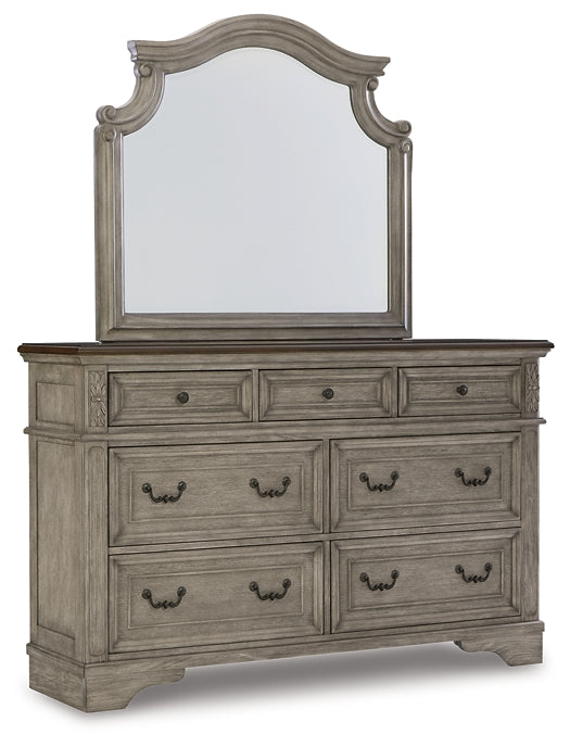 Lodenbay Queen Panel Bed with Mirrored Dresser