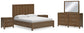 Cabalynn California King Panel Bed with Storage with Mirrored Dresser and 2 Nightstands